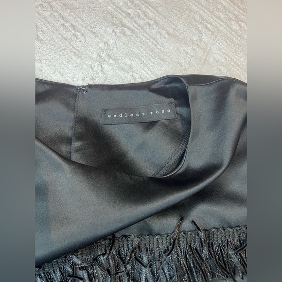 Endless Rose Tiered Fringe Top in Black, NWOT - Picture 3 of 6